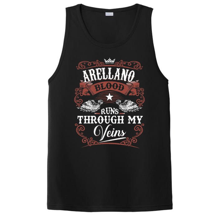 ARELLANO Blood Runs Through My Veins Family Name Vintage PosiCharge Competitor Tank