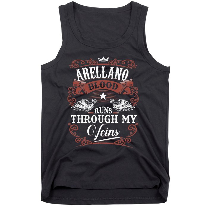 ARELLANO Blood Runs Through My Veins Family Name Vintage Tank Top