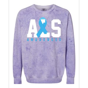 Als Blue Ribbon Awareness Colorblast Crewneck Sweatshirt