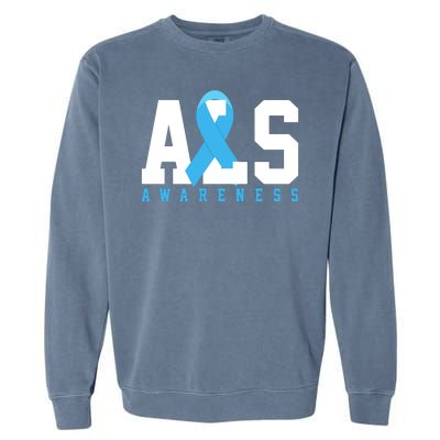 Als Blue Ribbon Awareness Garment-Dyed Sweatshirt