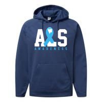 Als Blue Ribbon Awareness Performance Fleece Hoodie