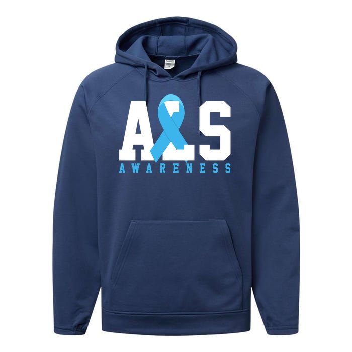 Als Blue Ribbon Awareness Performance Fleece Hoodie