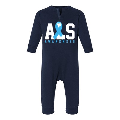 Als Blue Ribbon Awareness Infant Fleece One Piece