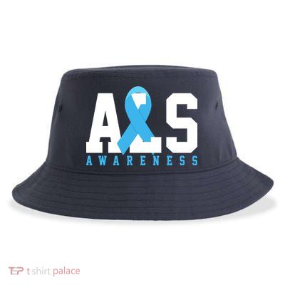 Als Blue Ribbon Awareness Sustainable Bucket Hat