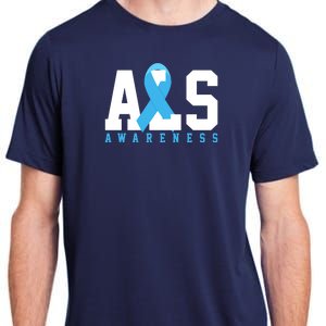 Als Blue Ribbon Awareness Adult ChromaSoft Performance T-Shirt