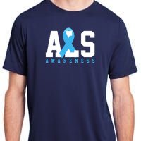 Als Blue Ribbon Awareness Adult ChromaSoft Performance T-Shirt