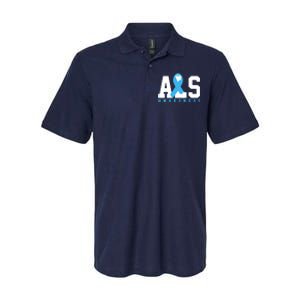 Als Blue Ribbon Awareness Softstyle Adult Sport Polo