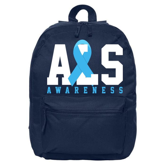 Als Blue Ribbon Awareness 16 in Basic Backpack