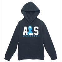 Als Blue Ribbon Awareness Urban Pullover Hoodie