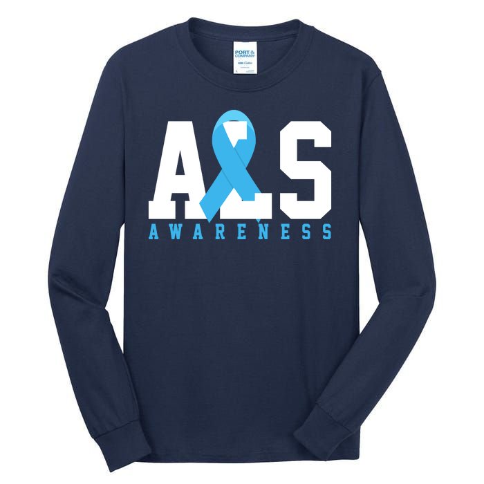 Als Blue Ribbon Awareness Tall Long Sleeve T-Shirt