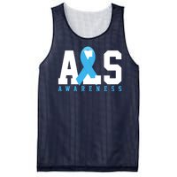 Als Blue Ribbon Awareness Mesh Reversible Basketball Jersey Tank