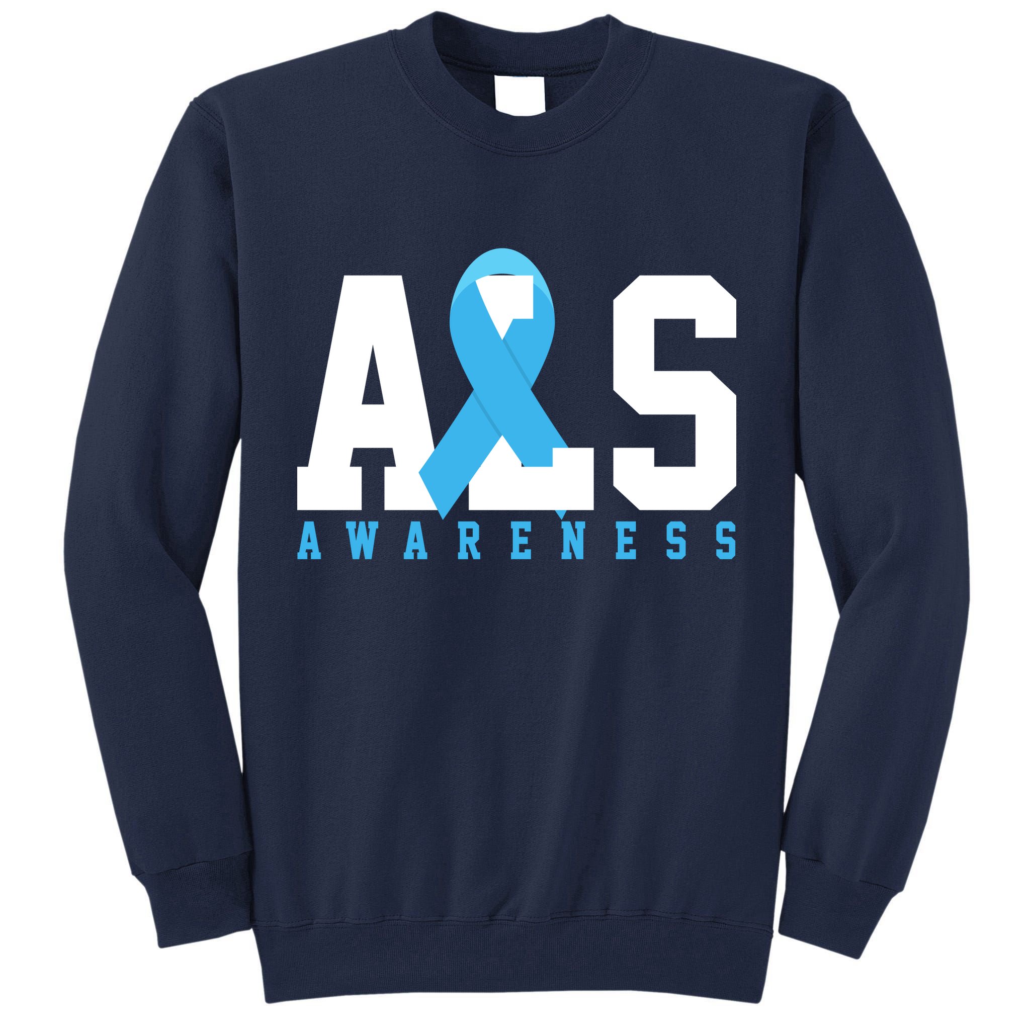 Als Blue Ribbon Awareness Tall Sweatshirt