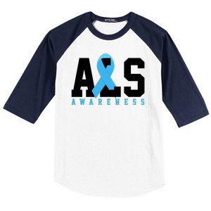 Als Blue Ribbon Awareness Baseball Sleeve Shirt