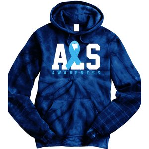 Als Blue Ribbon Awareness Tie Dye Hoodie