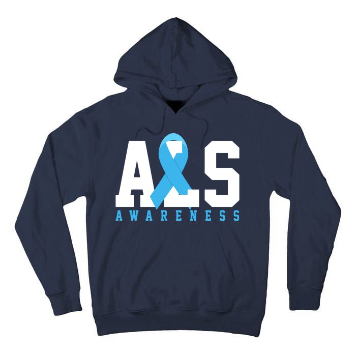 Als Blue Ribbon Awareness Tall Hoodie