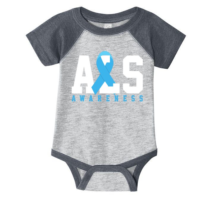 Als Blue Ribbon Awareness Infant Baby Jersey Bodysuit