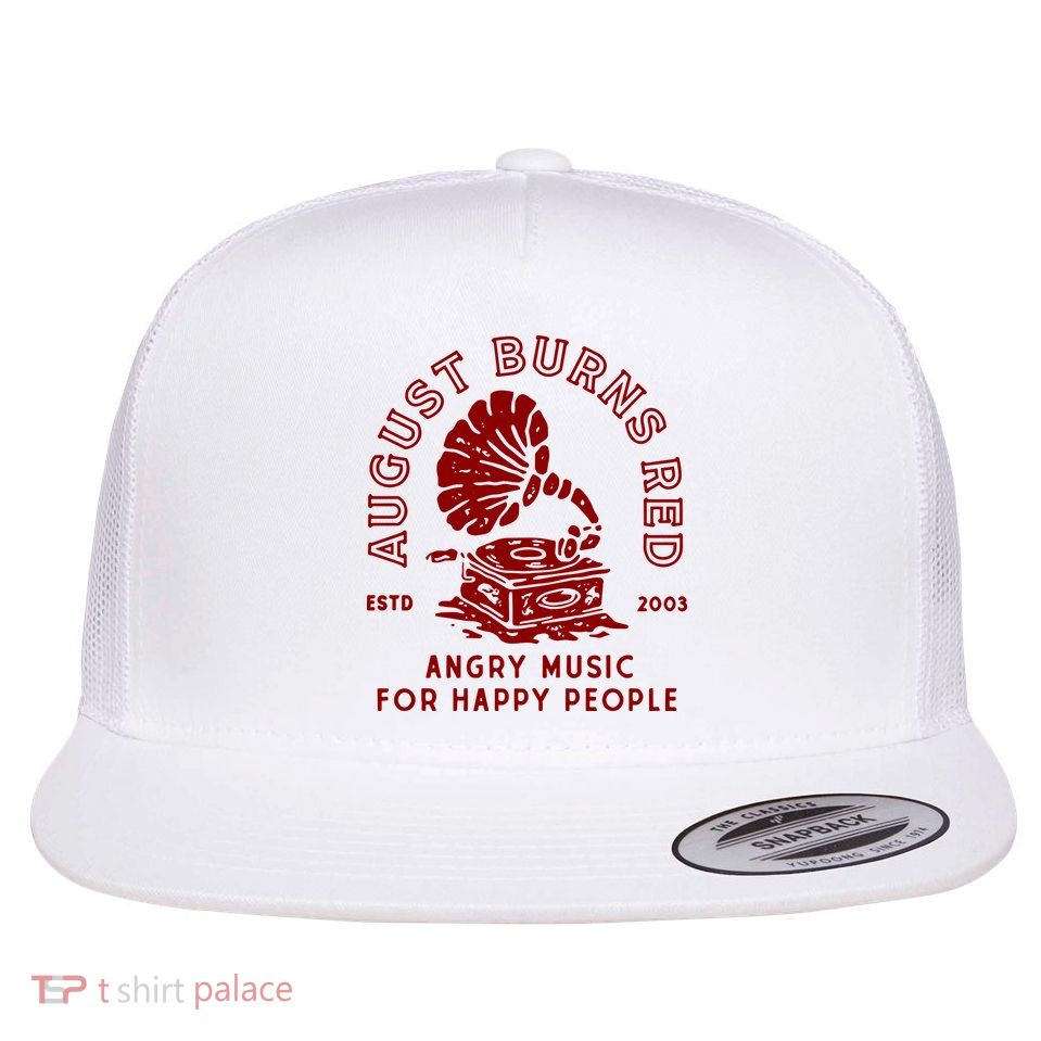 August Burns Redtour Record Player Flat Bill Trucker Hat
