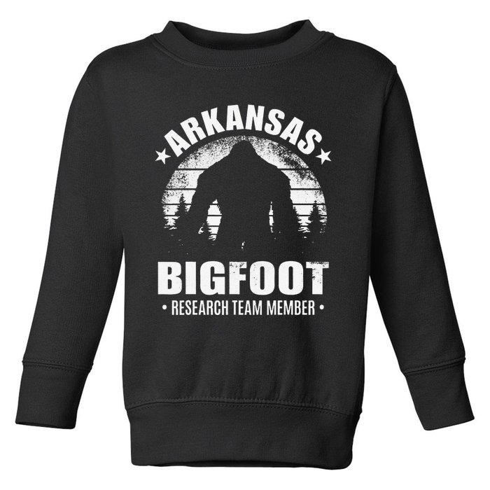 Arkansas Bigfoot Research Team Member Sasquatch Sunset Toddler Sweatshirt