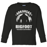 Arkansas Bigfoot Research Team Member Sasquatch Sunset Toddler Long Sleeve Shirt