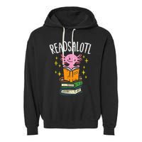 Axolotl Books Readsalotl Reading Bookworm Garment-Dyed Fleece Hoodie
