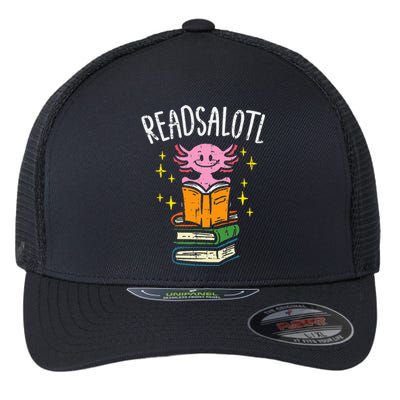 Axolotl Books Readsalotl Reading Bookworm Flexfit Unipanel Trucker Cap