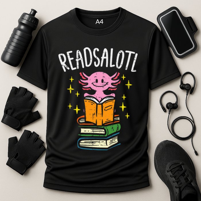 Axolotl Books Readsalotl Reading Bookworm Performance Shirt