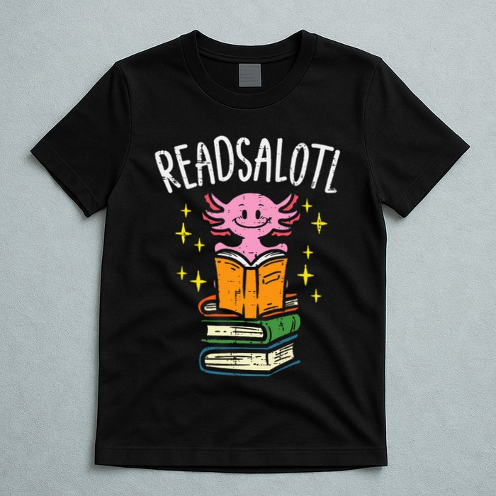 Axolotl Books Readsalotl Reading Bookworm T-Shirt