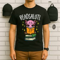 Axolotl Books Readsalotl Reading Bookworm T-Shirt