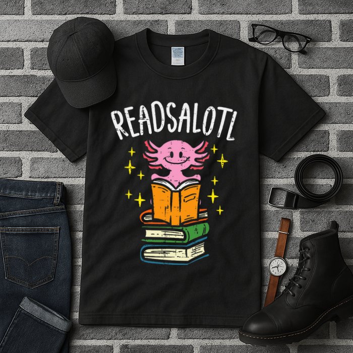 Axolotl Books Readsalotl Reading Bookworm Tall T-Shirt