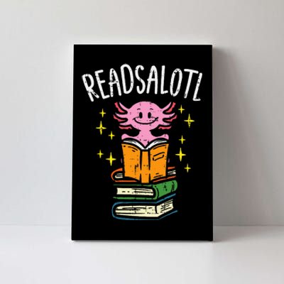 Axolotl Books Readsalotl Reading Bookworm Canvas