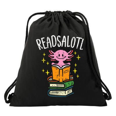 Axolotl Books Readsalotl Reading Bookworm Drawstring Bag