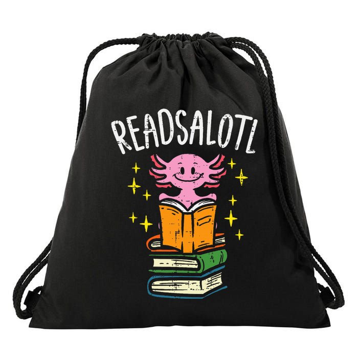 Axolotl Books Readsalotl Reading Bookworm Drawstring Bag