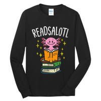 Axolotl Books Readsalotl Reading Bookworm Tall Long Sleeve T-Shirt