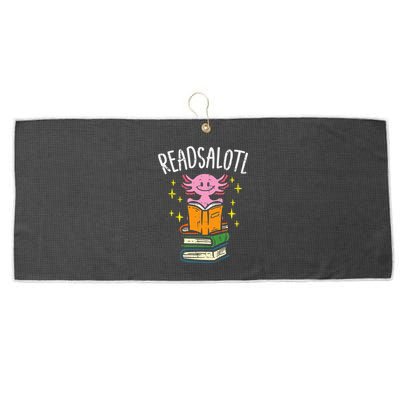 Axolotl Books Readsalotl Reading Bookworm Large Microfiber Waffle Golf Towel