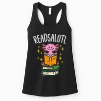 Axolotl Books Readsalotl Reading Bookworm Womens Tank Top