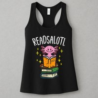 Axolotl Books Readsalotl Reading Bookworm Womens Tank Top