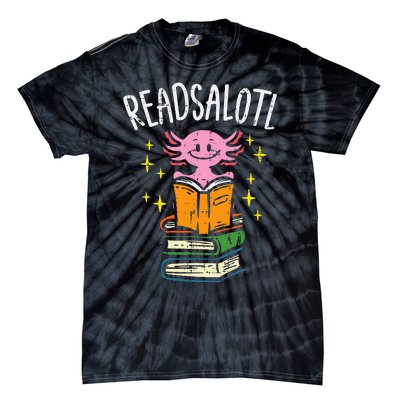 Axolotl Books Readsalotl Reading Bookworm Tie-Dye T-Shirt