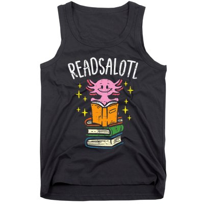 Axolotl Books Readsalotl Reading Bookworm Tank Top