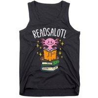 Axolotl Books Readsalotl Reading Bookworm Tank Top