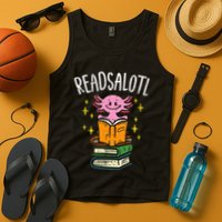 Axolotl Books Readsalotl Reading Bookworm Tank Top