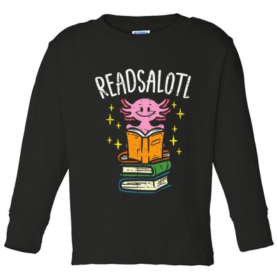 Axolotl Books Readsalotl Reading Bookworm Toddler Long Sleeve Shirt