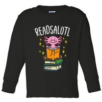 Axolotl Books Readsalotl Reading Bookworm Toddler Long Sleeve Shirt