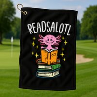Axolotl Books Readsalotl Reading Bookworm Golf Towel