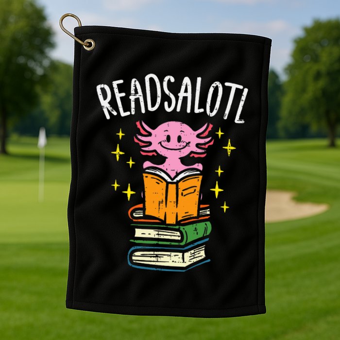 Axolotl Books Readsalotl Reading Bookworm Golf Towel