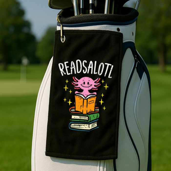 Axolotl Books Readsalotl Reading Bookworm Golf Towel