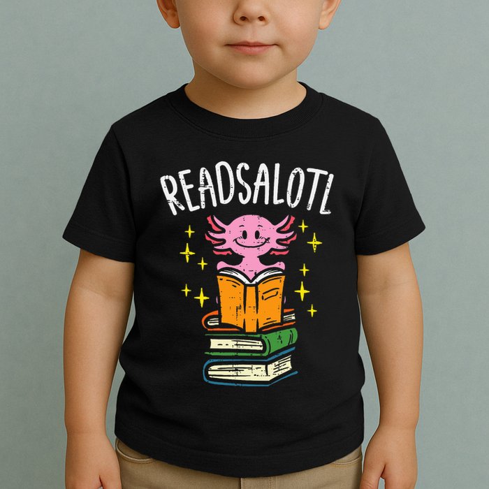 Axolotl Books Readsalotl Reading Bookworm Toddler T-Shirt