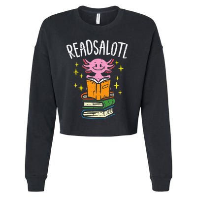 Axolotl Books Readsalotl Reading Bookworm Cropped Pullover Crew