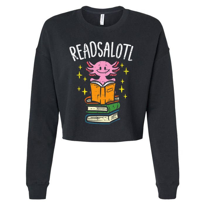 Axolotl Books Readsalotl Reading Bookworm Cropped Pullover Crew