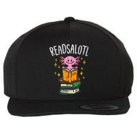 Axolotl Books Readsalotl Reading Bookworm Wool Snapback Cap