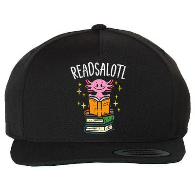 Axolotl Books Readsalotl Reading Bookworm Wool Snapback Cap